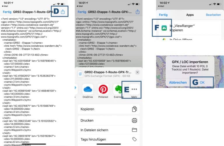 how to download gpx file to earthmate on iphone