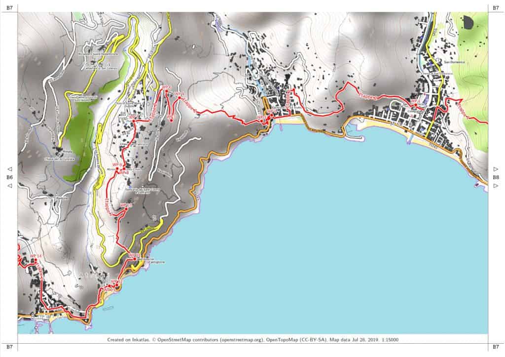 Amalfi Coast: PDF hiking map for download (1: 15.000) | WandernDeluxe