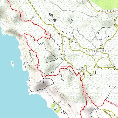 Corfu Trail: PDF hiking map for download (1: 25.000) | WandernDeluxe